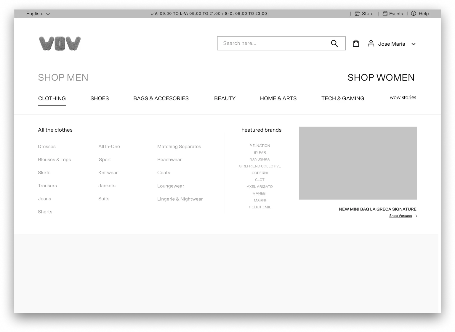 MEGAMENU CLOTHING WOMEN